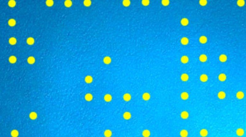 Printer Black dots covered with yellow under blue light
